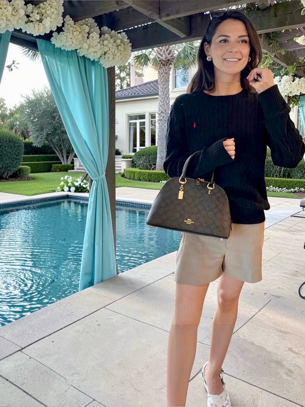 COACH Katy Satchel Signature Satchel – Black/Dark Brown - Picture 10 of 10